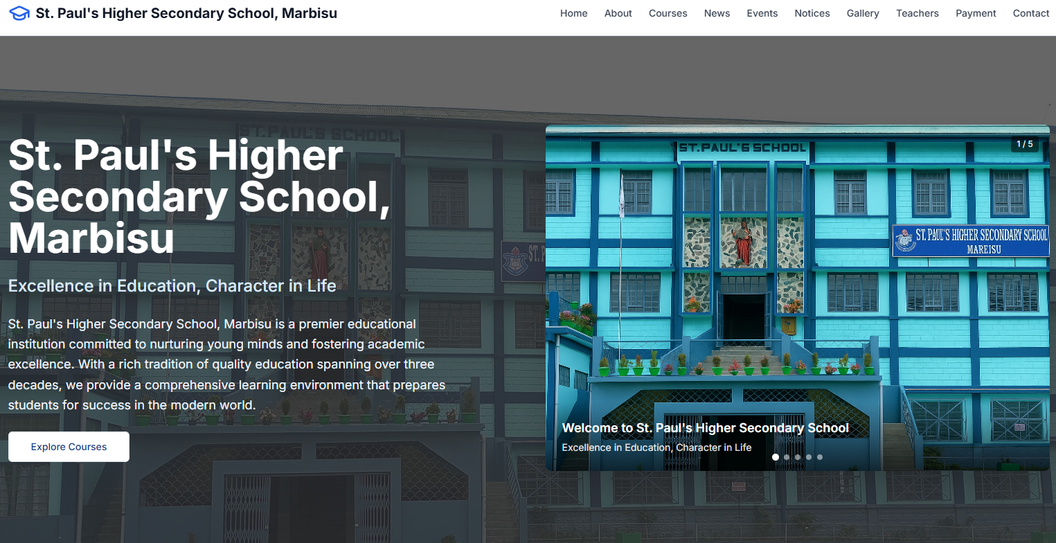 St. Paul’s Higher Secondary School Website